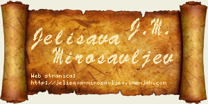 Jelisava Mirosavljev vizit kartica